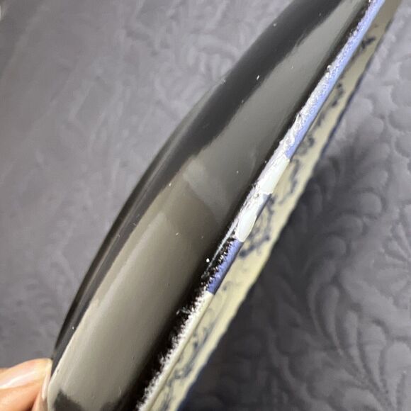 Unique 2pc Brother Sister Design Studio 10” Blue Cobalt Design Plate 2006 USED - Picture 7 of 7